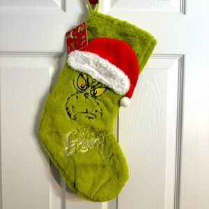 NWT. Primark Grinch Christmas Stocking. Adorable furry and soft stocking